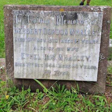 WHALLEY Herbert Gordon -1938 & Ethel Iris -1944