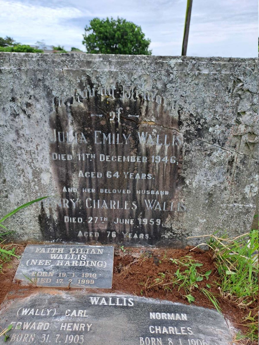 WALLIS Henry Charles -1959 & Julia Emily -1946