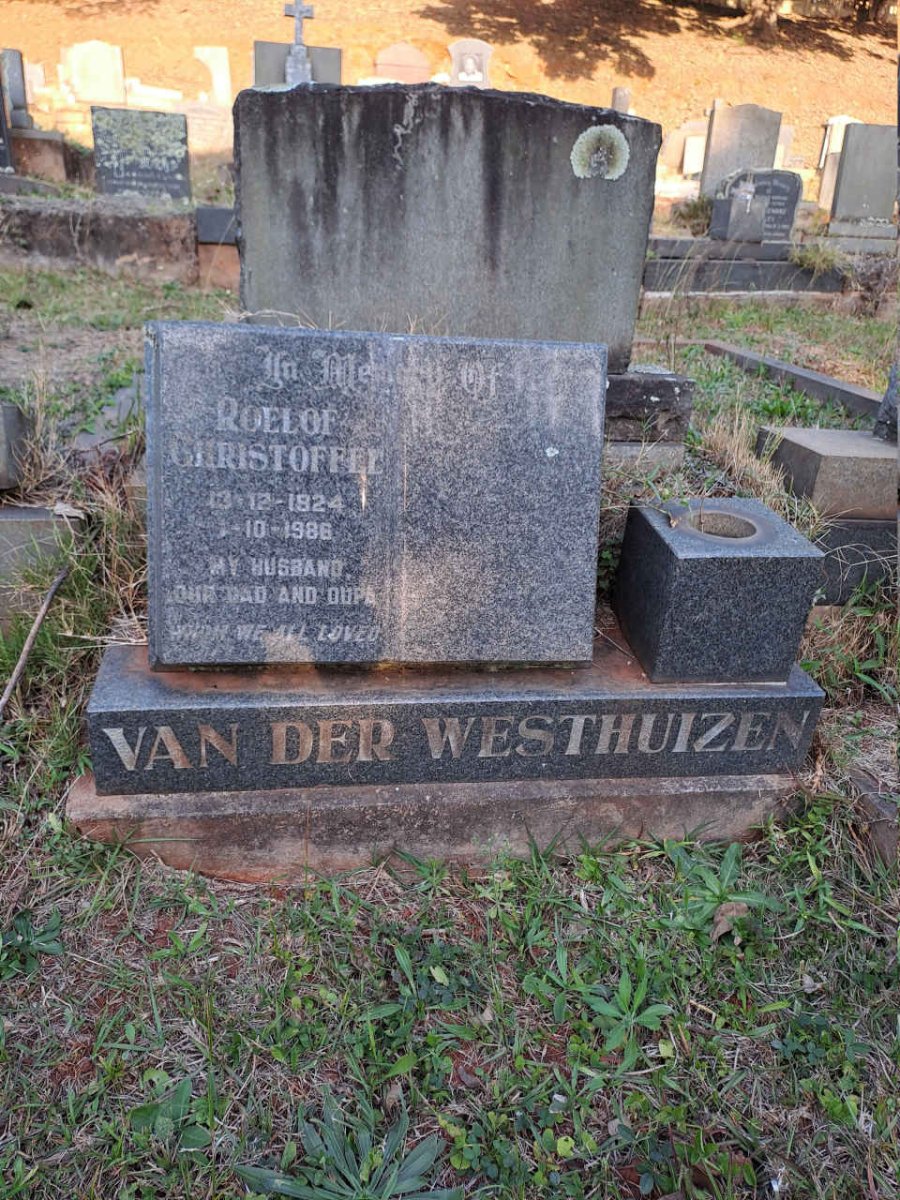 WESTHUIZEN Roelof Christoffel, van der 1924-1986