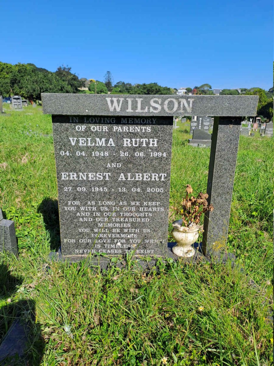 WILSON Ernest Albert 1945-2005 & Velma Ruth 1948-1994