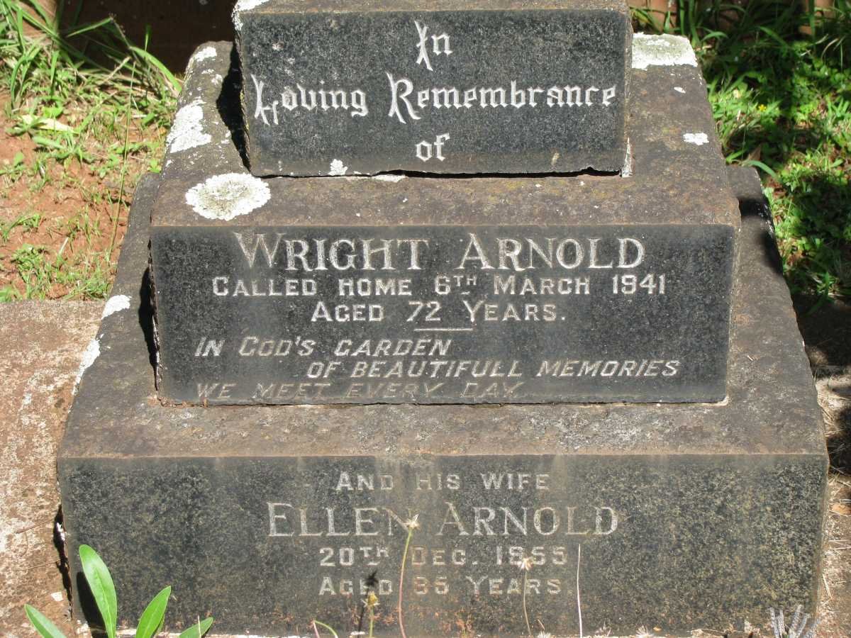 ARNOLD Wright -1941 &amp; Ellen -1955