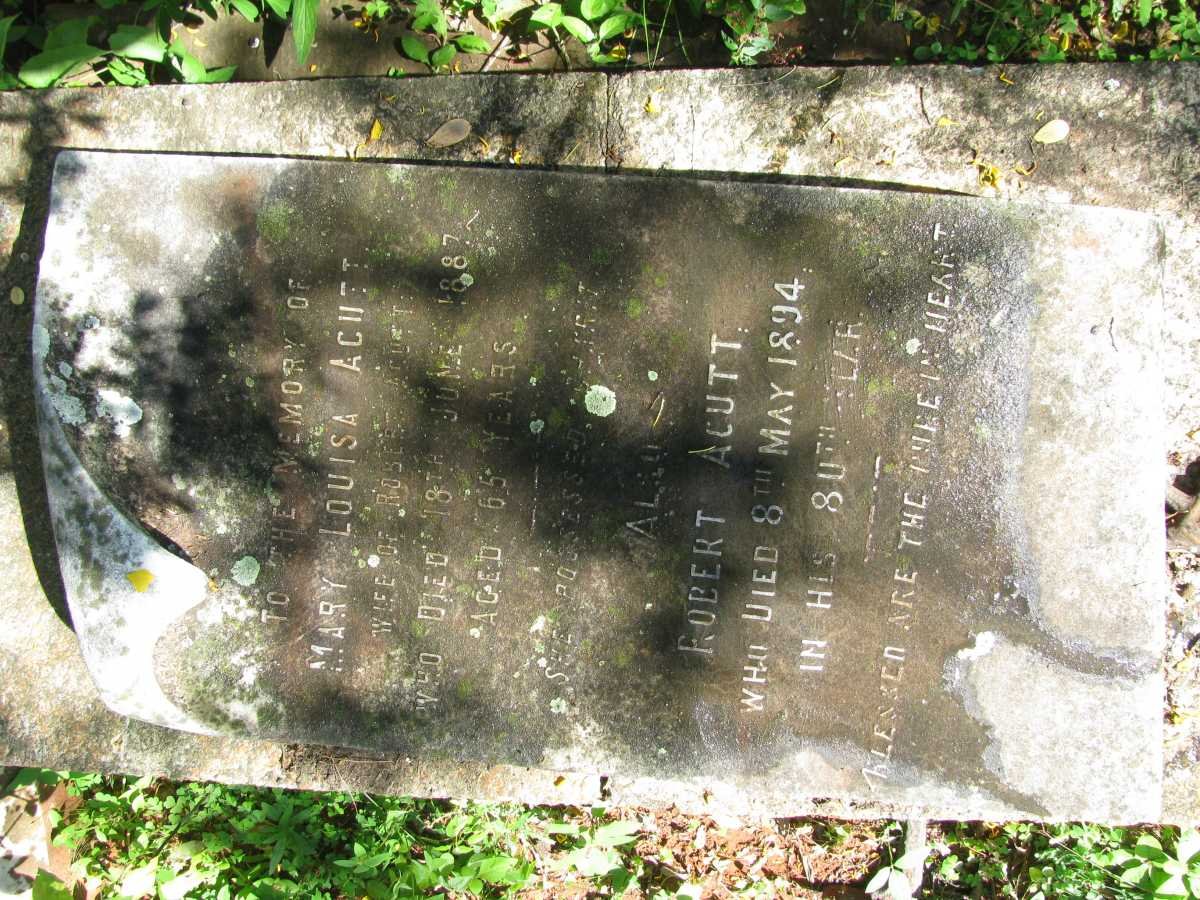 ACUTT Robert -1894 &amp; Mary Louisa -1887