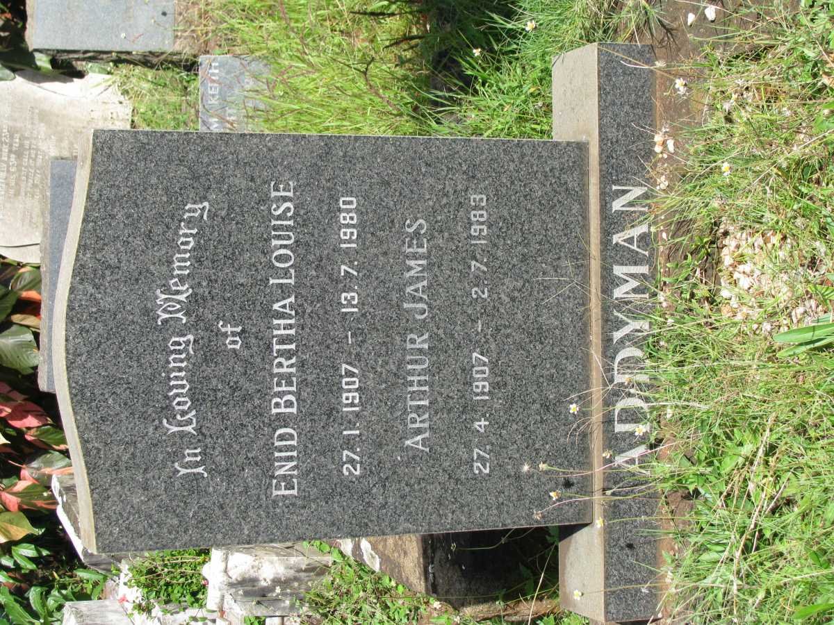 ADDYMAN Arthur James 1907-1983 &amp; Enid Bertha Louise 1907-1980