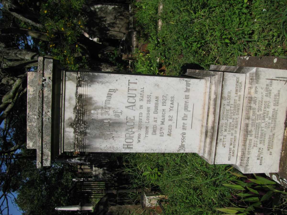 ACUTT Horace -1927 :: ALDER Ralph Herbert Lawrence 1883-1960 &amp; Jetta Marjorie ACUTT 1888-1965