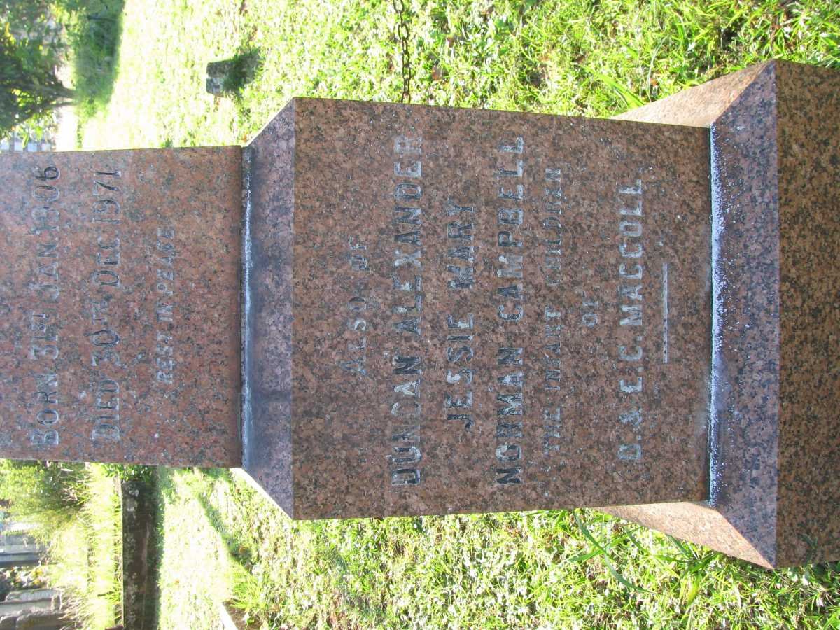 MACCOLL Duncan Alexander :: MACCOLL Jessie Mary :: MACCOLL Norman Campbell