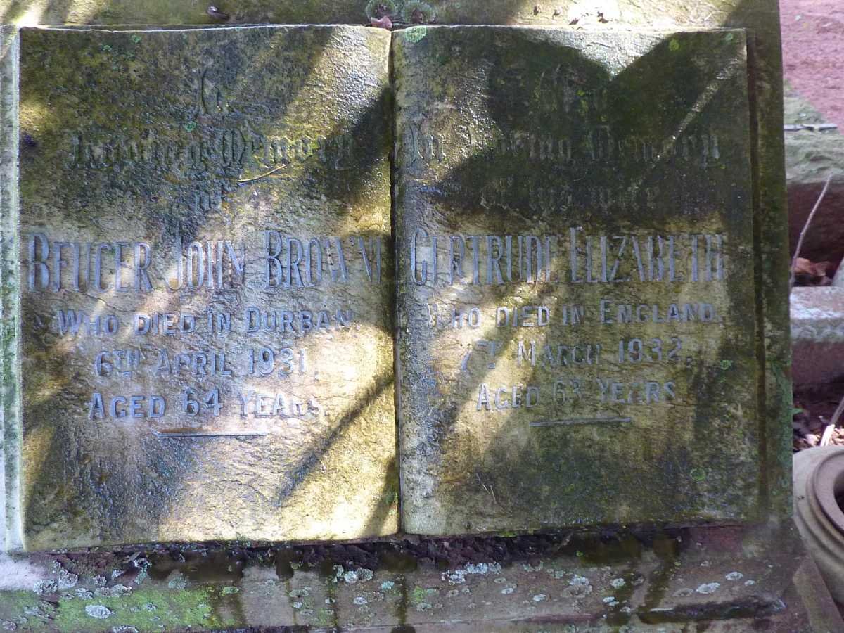 BROWN Beucer John -1931 &amp; Gertrude Elizabeth -1932