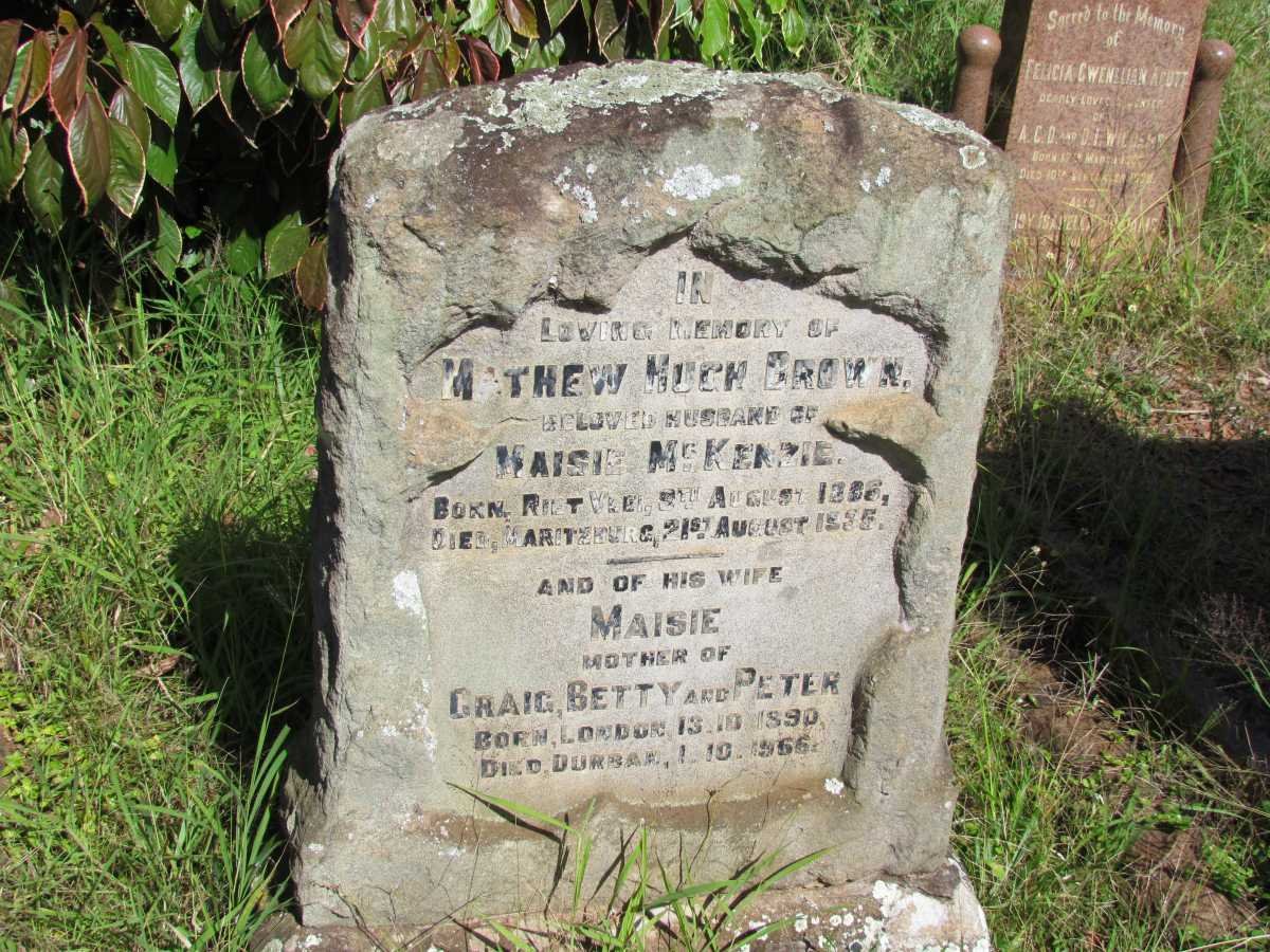BROWN Mathew Hugh 1886-1935 &amp; Maisie MCKENZIE  1890-1956 