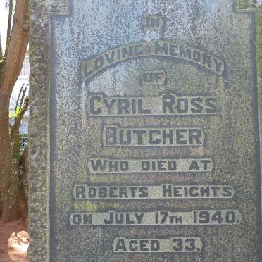 BUTCHER Cyril Ross -1940