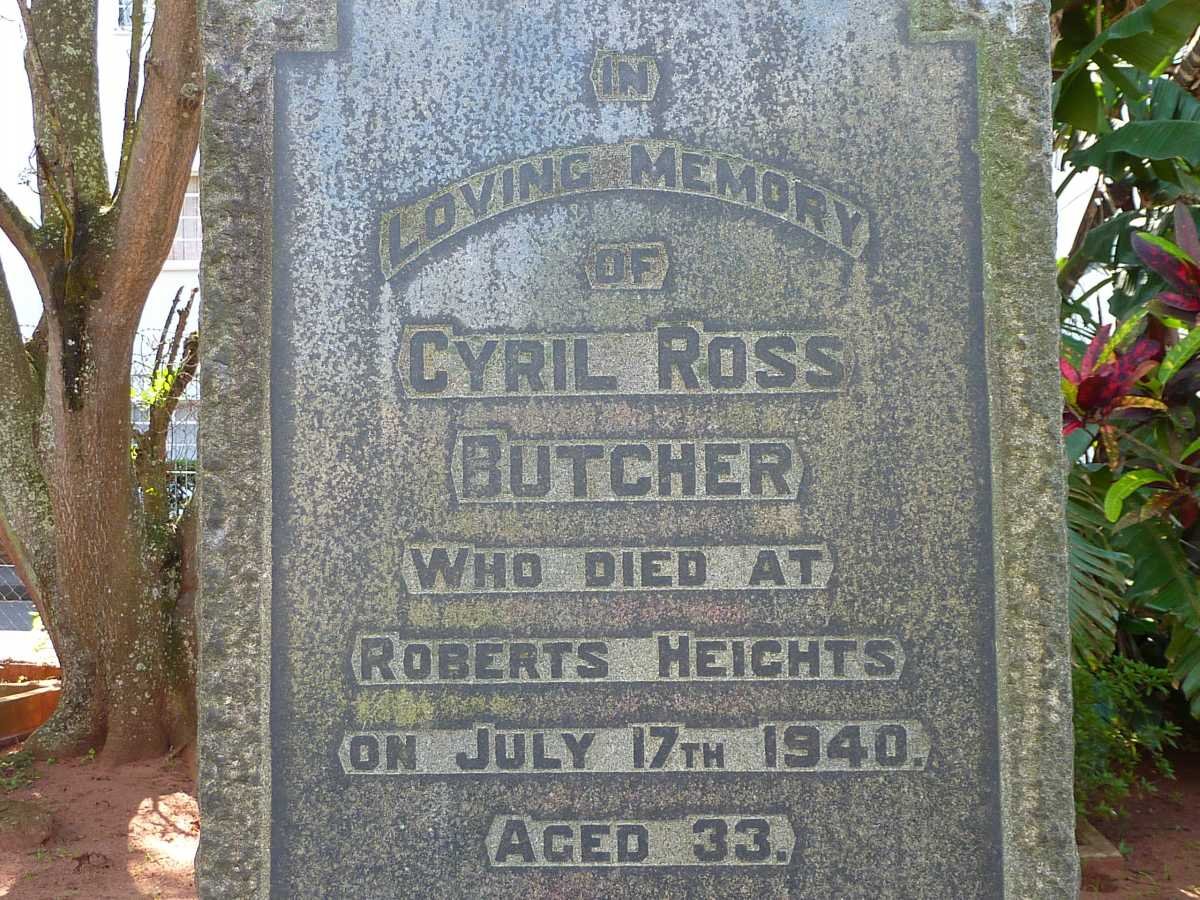 BUTCHER Cyril Ross -1940