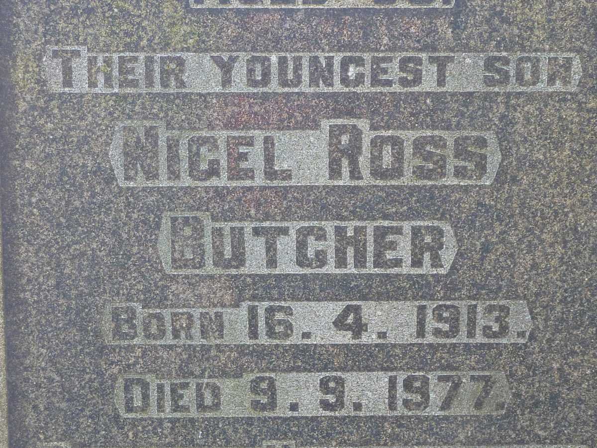 BUTCHER Nigel Ross 1913-1977