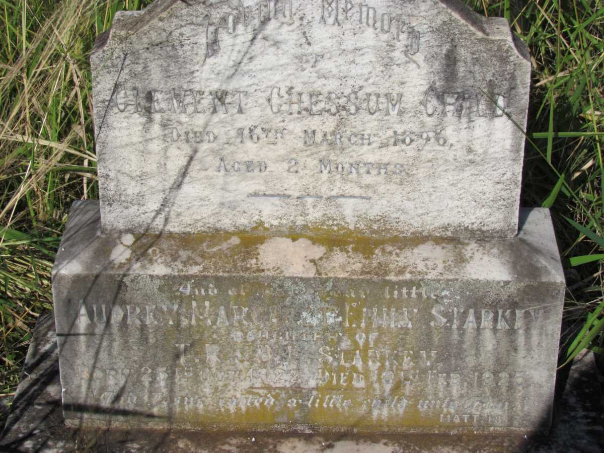 CHILD Clement Chessum -1896 :: STARKEY Audrey Margaret Emma 1922-1925