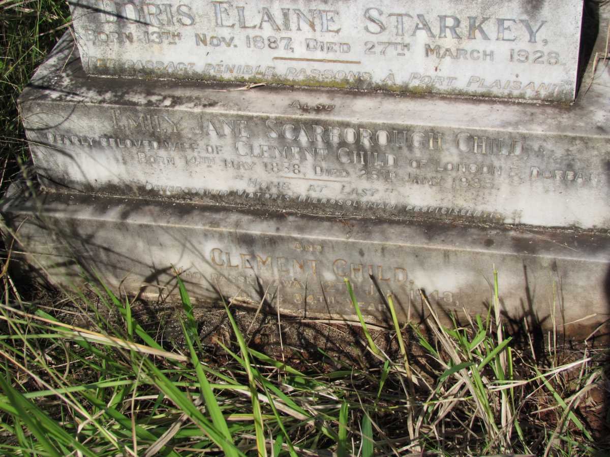 STARKEY Doris Elaine 1887-1928 :: CHILD Clement -1943 &amp; Emily Jane Scarborough 18?8-1835