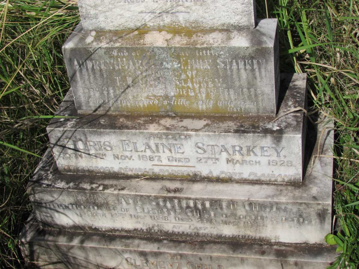 STARKEY Audrey Margaret Emma 1922-1925 :: STARKEY Doris Elaine 1887-1928 :: CHILD Emily Jane Scarborough 18?8-1835