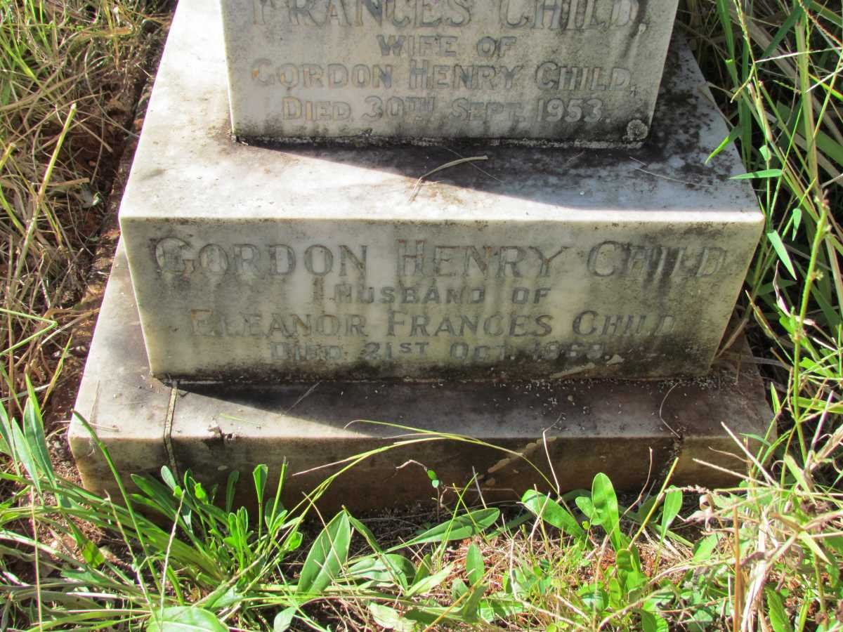 CHILD Gordon Henry -1969 &amp; Eleanor Frances -1953