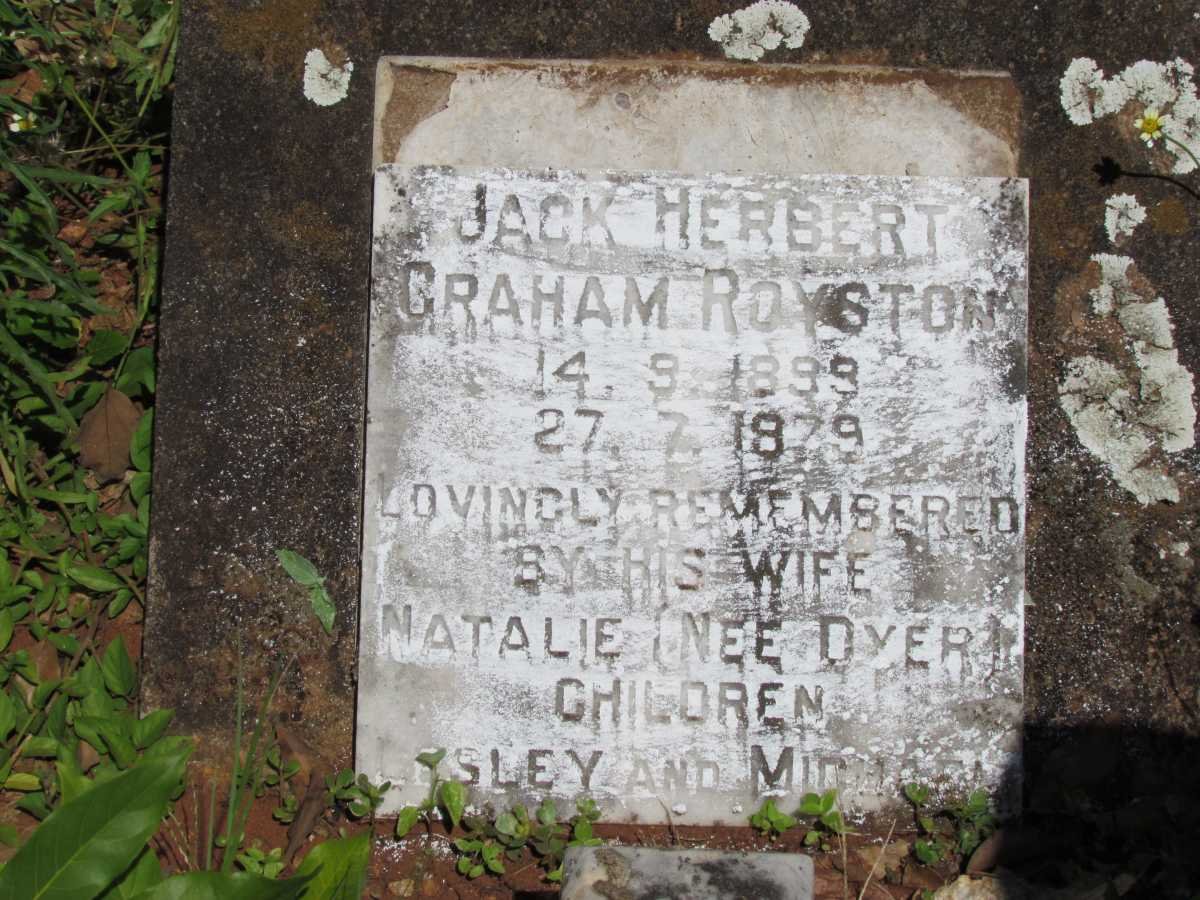 ROYSTON Jack Herbert Graham 1899-1979