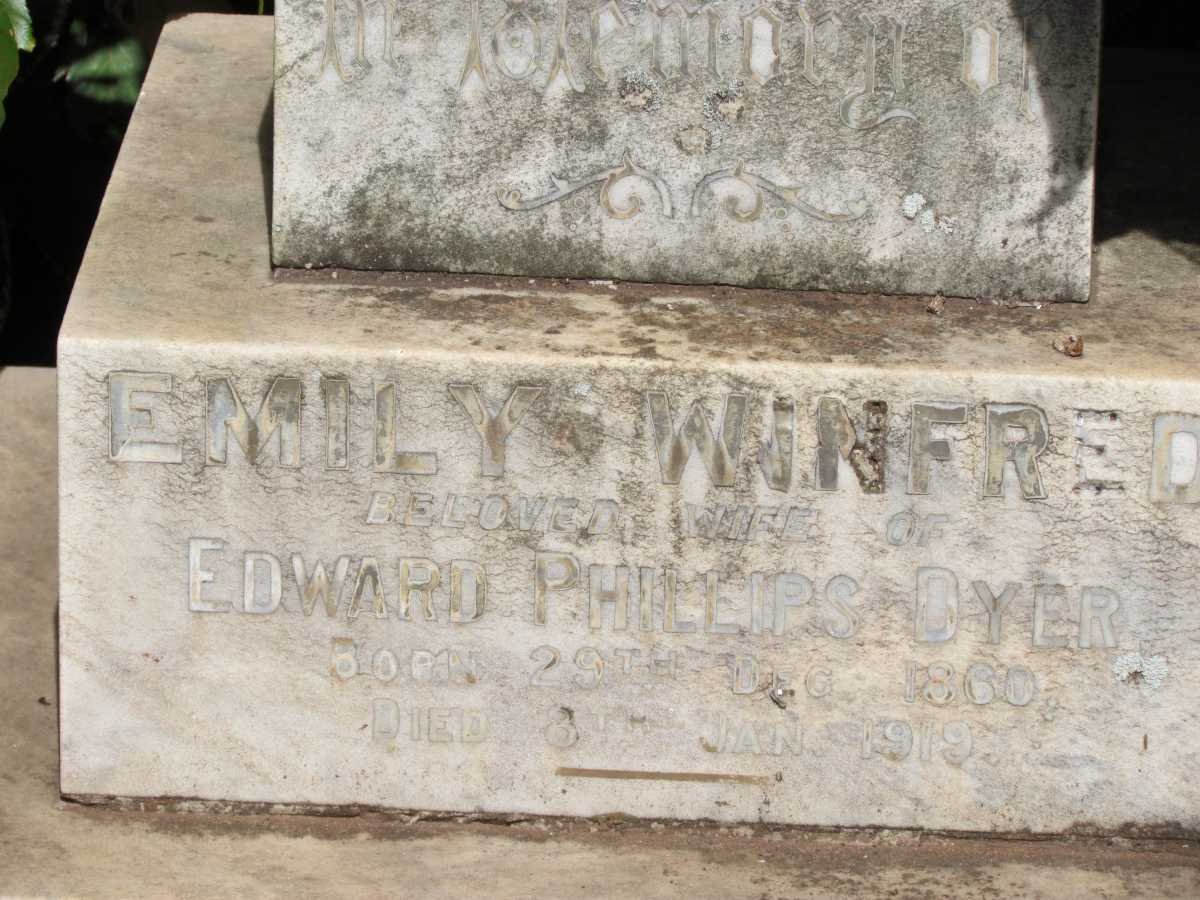 DYER Emily Winfred 1860-1919