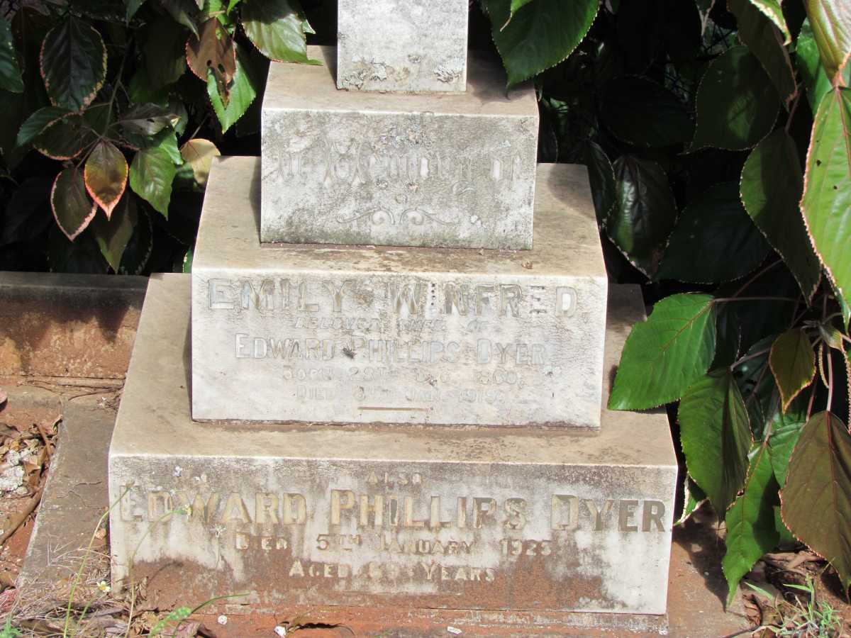 DYER Edward Phillips -1923 &amp; Emily Winifred 1860-1919