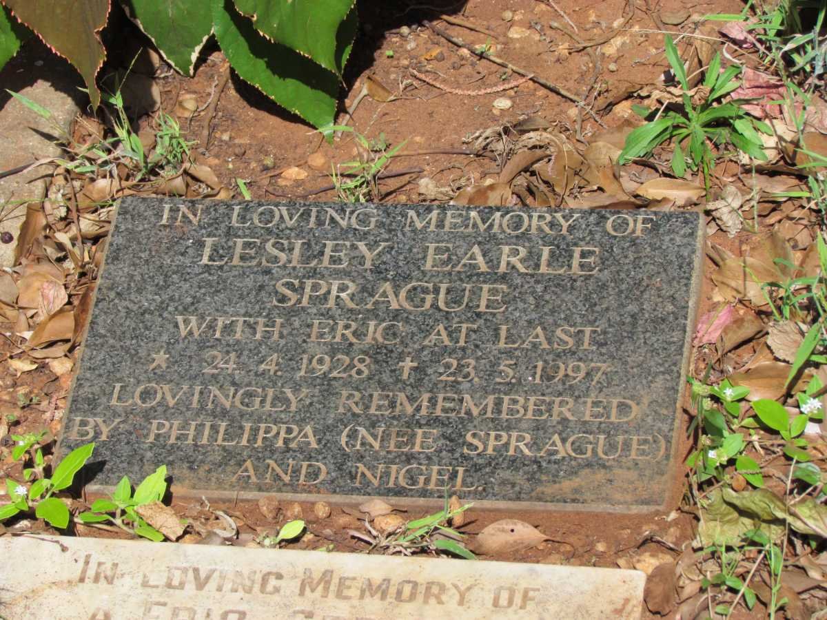 SPRAGUE Lesley Earle 1928-1997