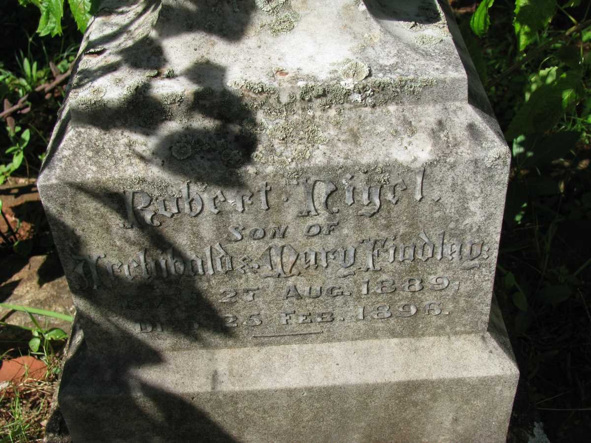 FINDLAY Robert Nigel 1889-1896