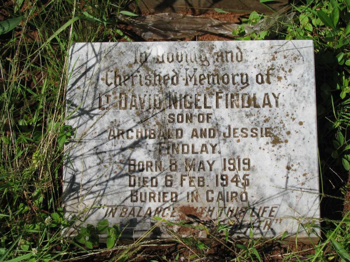 FINDLAY David Nigel 1919-1945