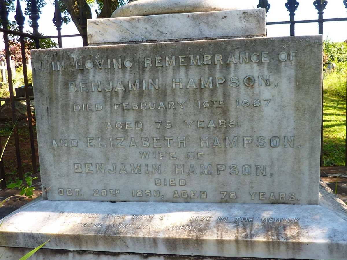HAMPSON Benjamin -1887 &amp; Elizabeth -1890