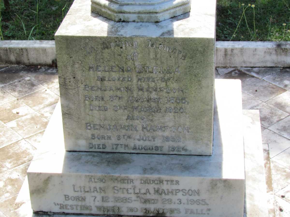 HAMPSON Benjamin 1852-1924 &amp; Helene Stella 1855-1920 :: HAMPSON Lilian Stella 1885-1965