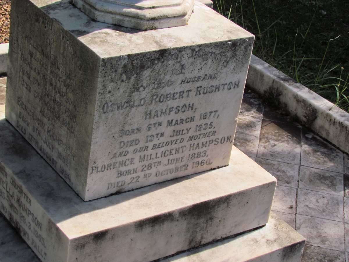HAMPSON Oswald Robert Rushton 1877-1935 &amp; Florence Millicent 1883-1960