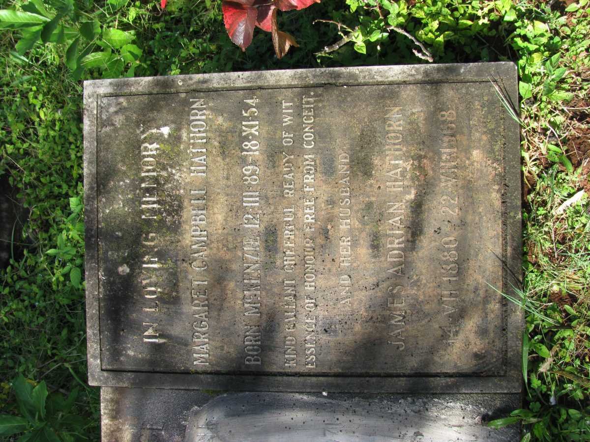 HATHORN James Adrian 1880-1968 &amp; Margaret Campbell 1889-1954