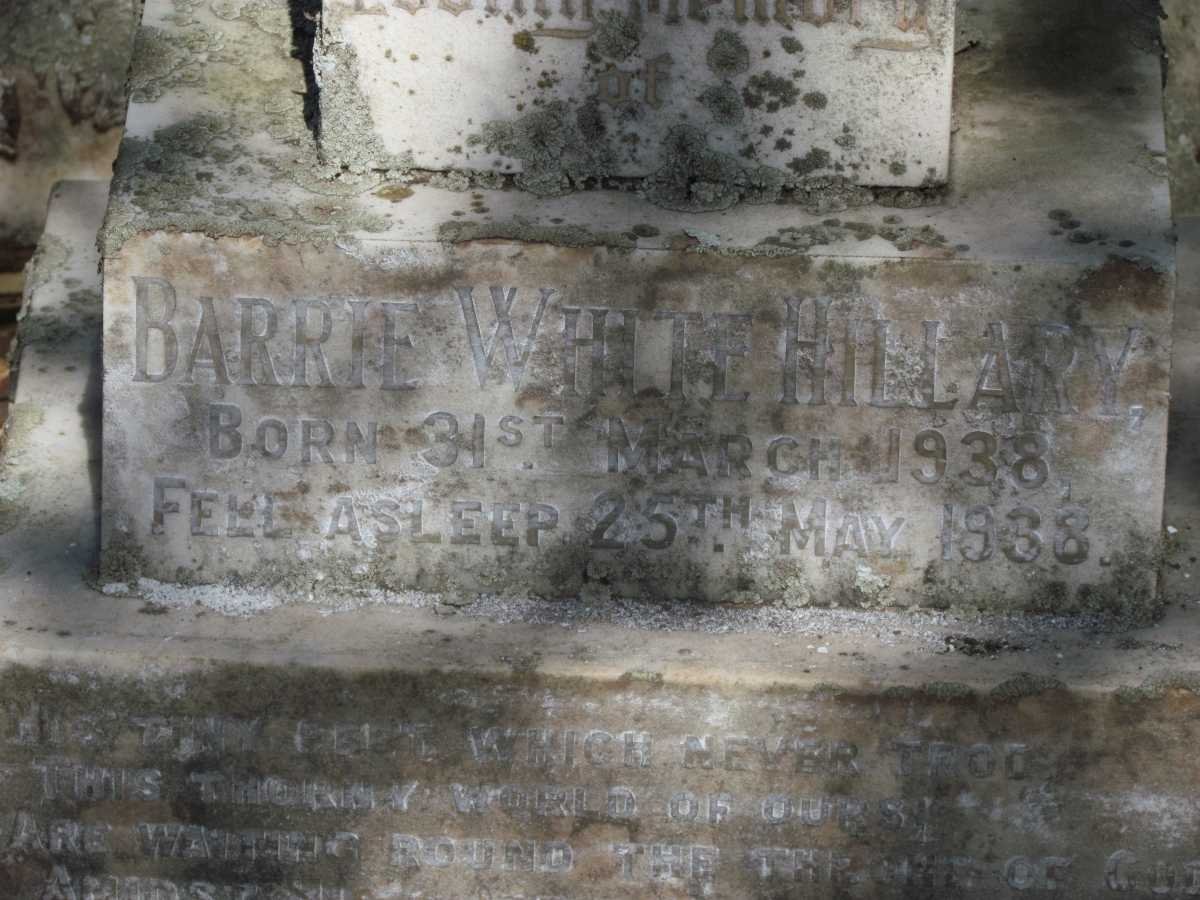 HILLARY Barrie White 1938-1938