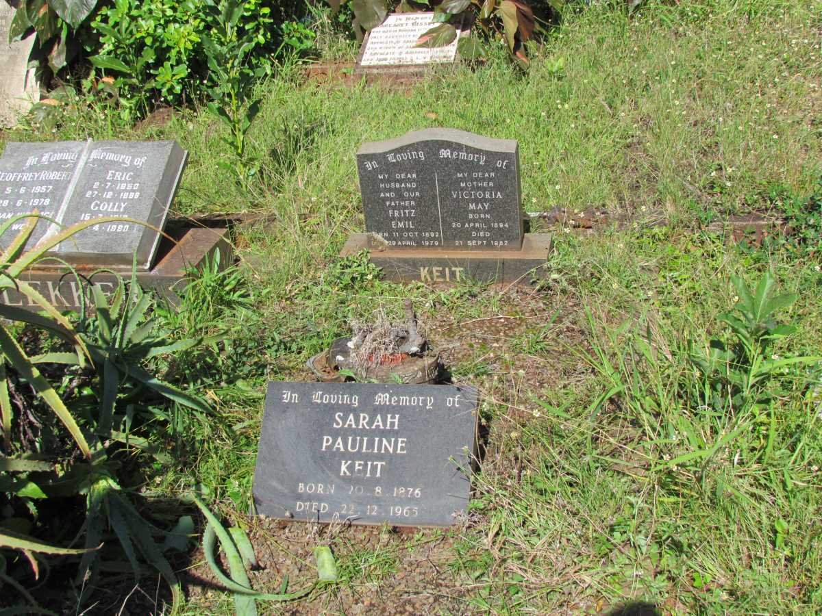 KEIT Fritz Emil 1892-1979 &amp; Victoria May 1894-1982 :: KEIT Sarah Pauline 1876-1965