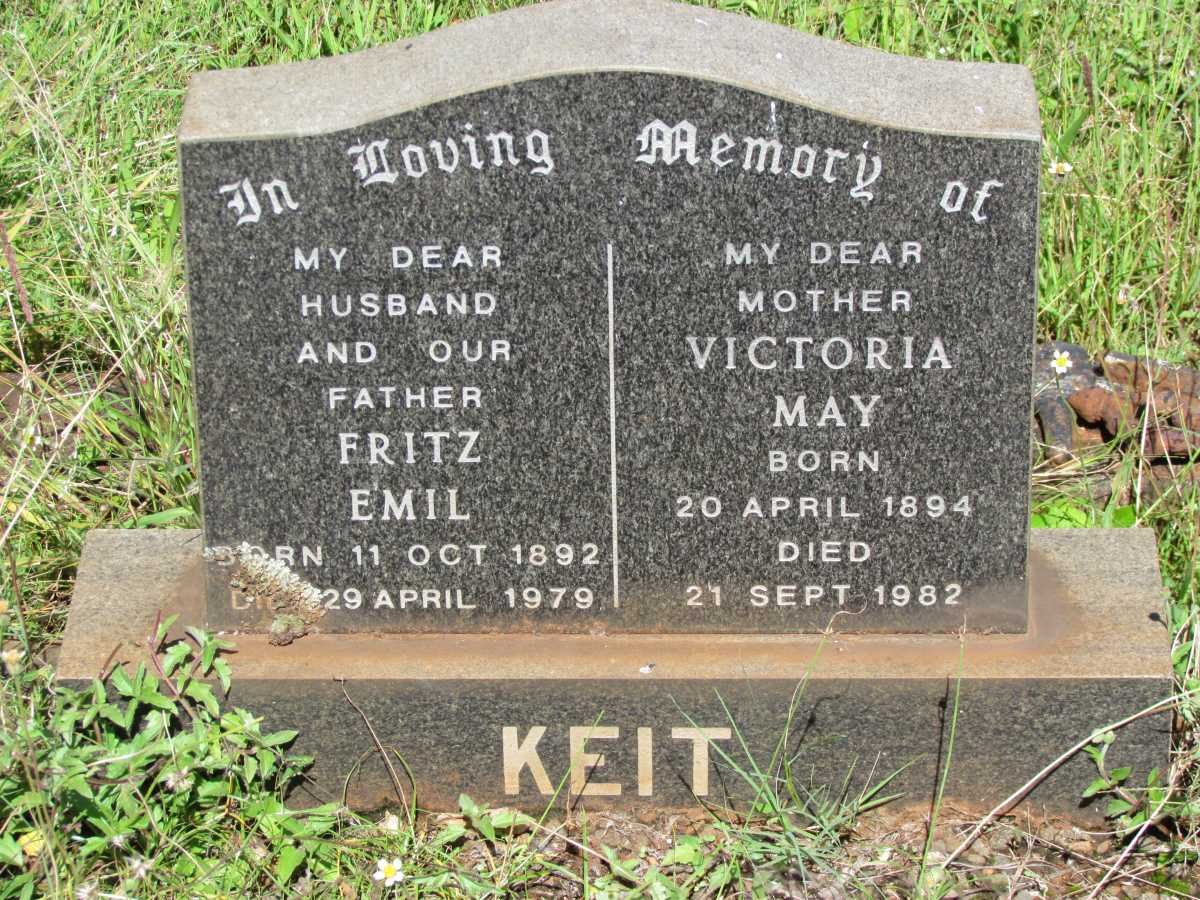 KEIT Fritz Emil 1892-1979 &amp; Victoria May 1894-1982