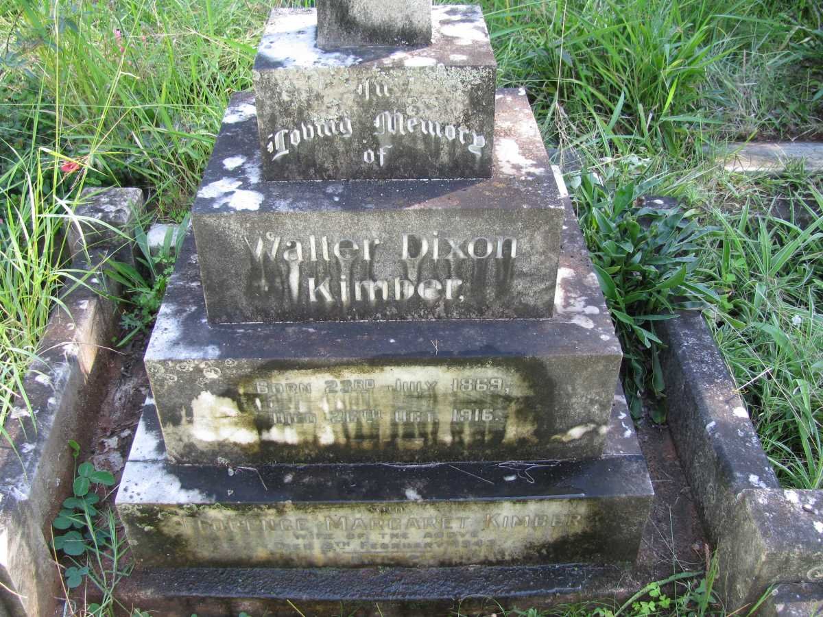 KIMBER Walter Dixon 1869-1916 &amp; Florence Margaret -1943  