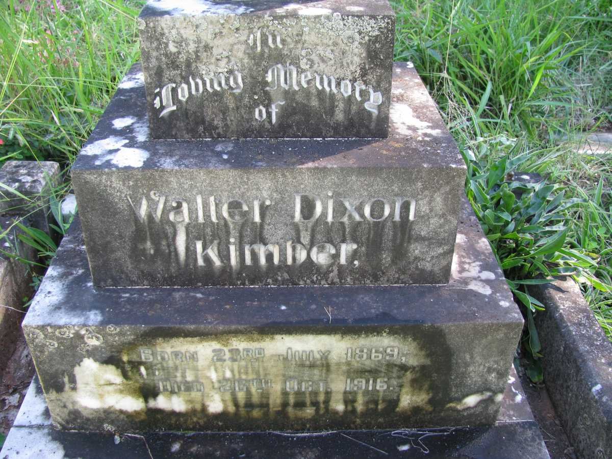 KIMBER Walter Dixon 1869-1916