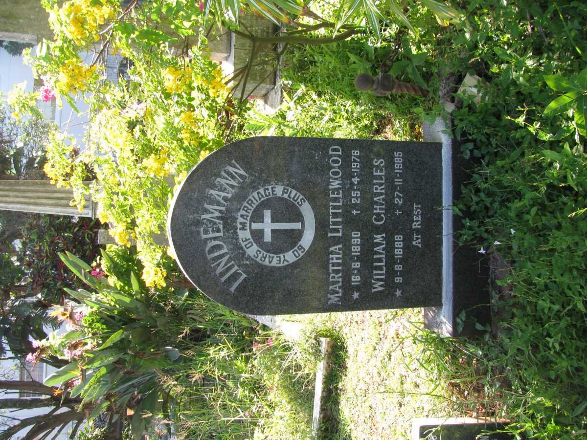 LINDEMANN William Charles 1888-1985 &amp; Martha Littlewood 1890-1976