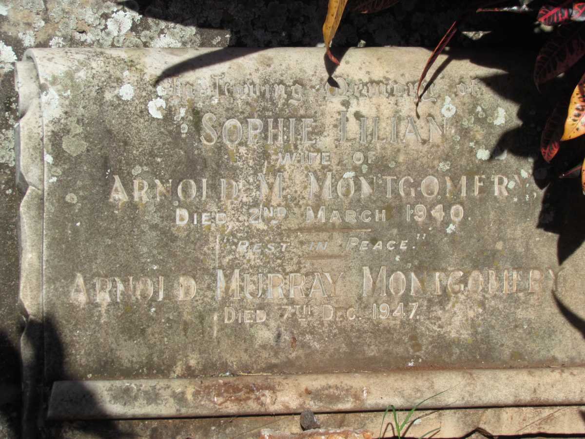 MONTGOMERY Arnold Murray -1947 &amp; Sophie Lilian -1940