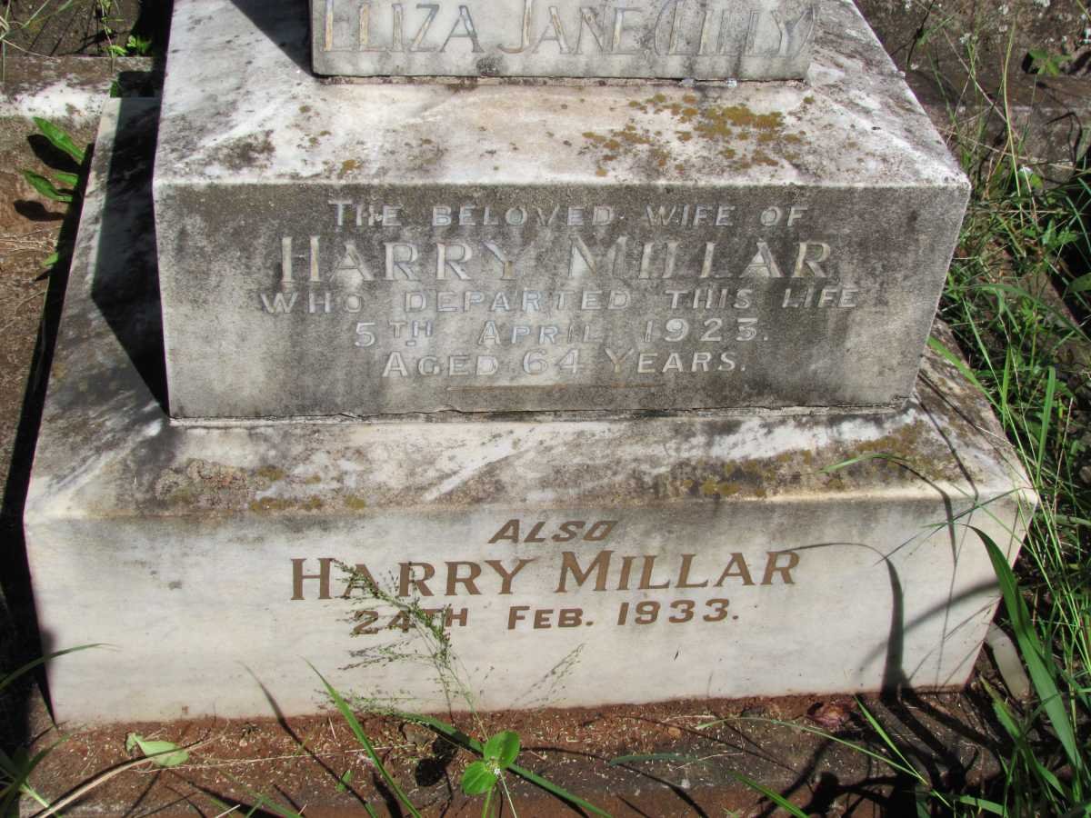 MILLAR Harry -1933 &amp; Eliza Jane -1923