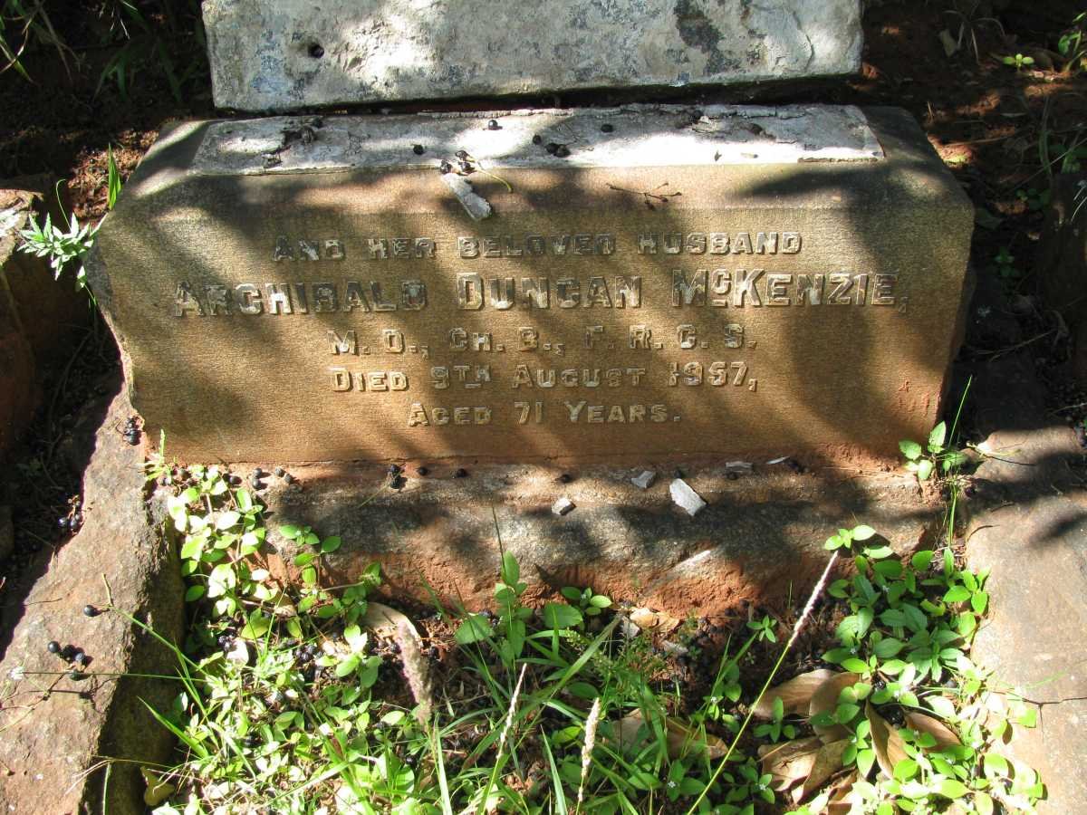 McKENZIE Archibald Duncan -1957