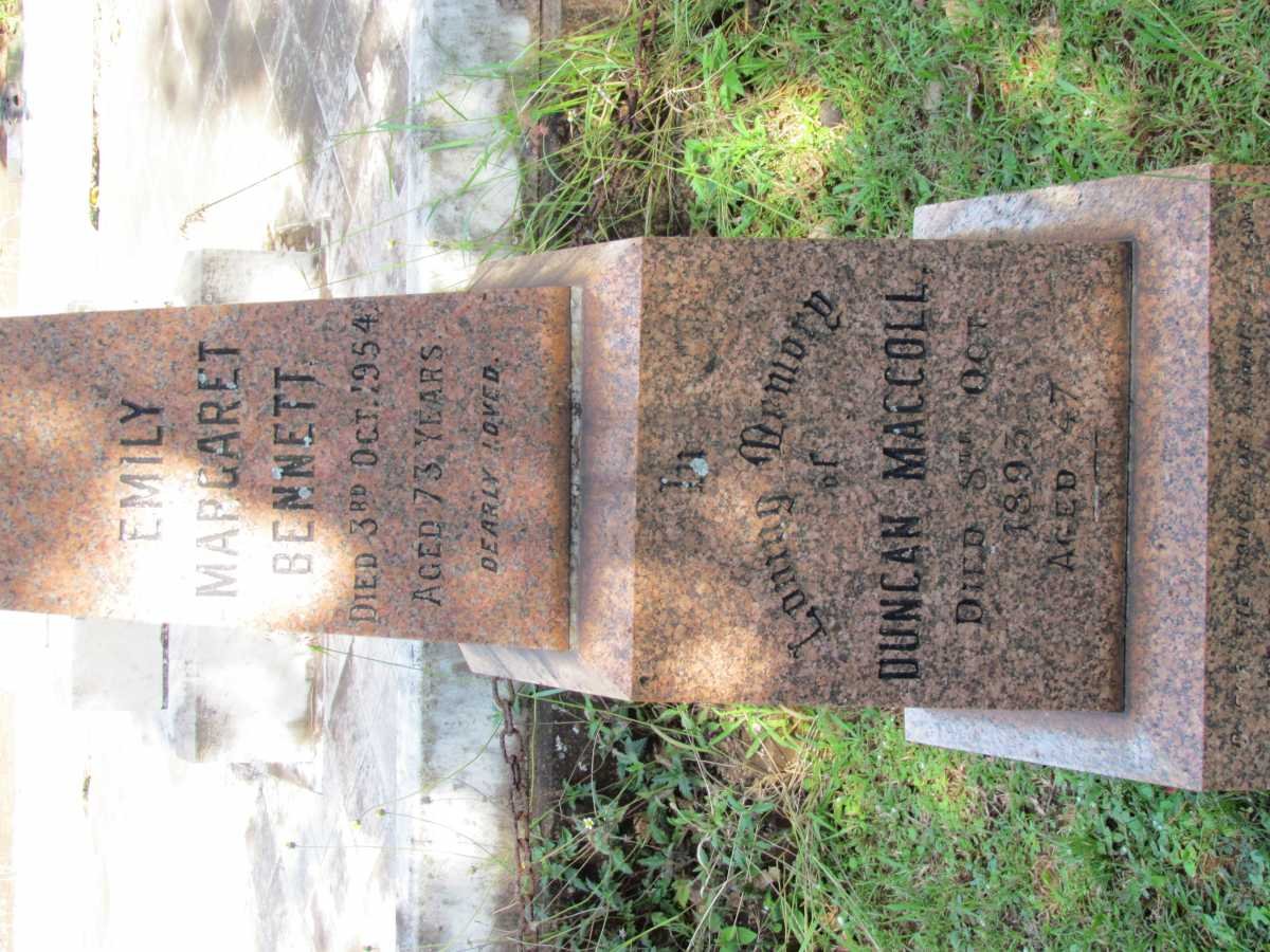 BENNETT Emily Margaret -1954 :: MACCOLL Duncan -1893