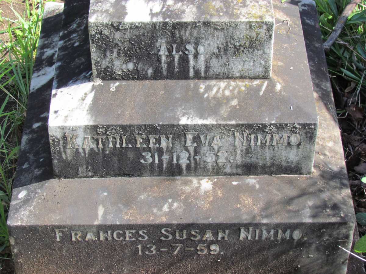 NIMMO Kathleen Eva 1952 :: NIMMO Frances Susan -1959