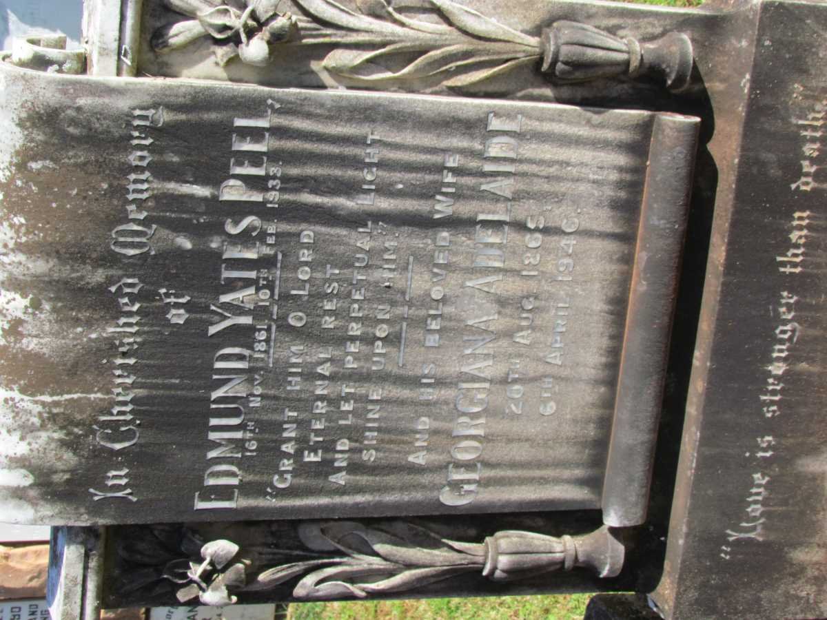 PEEL Edmund Yates 1861-1933 &amp; Georgina Adelaide 1865-1946