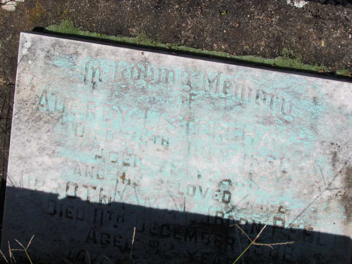 HAYES Aubrey Lister &amp; Dorothy May PEEL