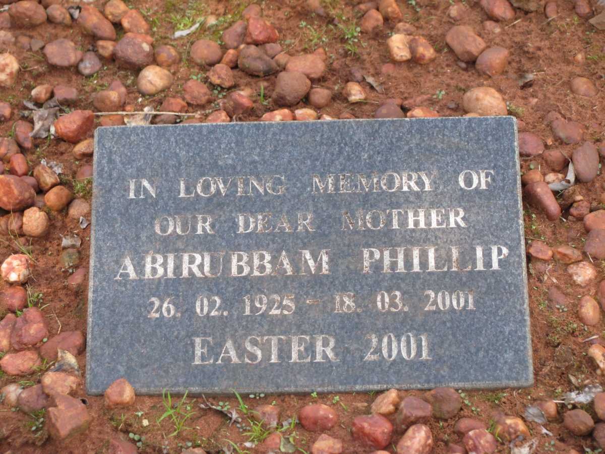 PHILLIP Abirubbam 1925-2001