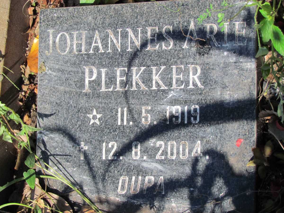 PLEKKER Johannes Arie 1919-2004