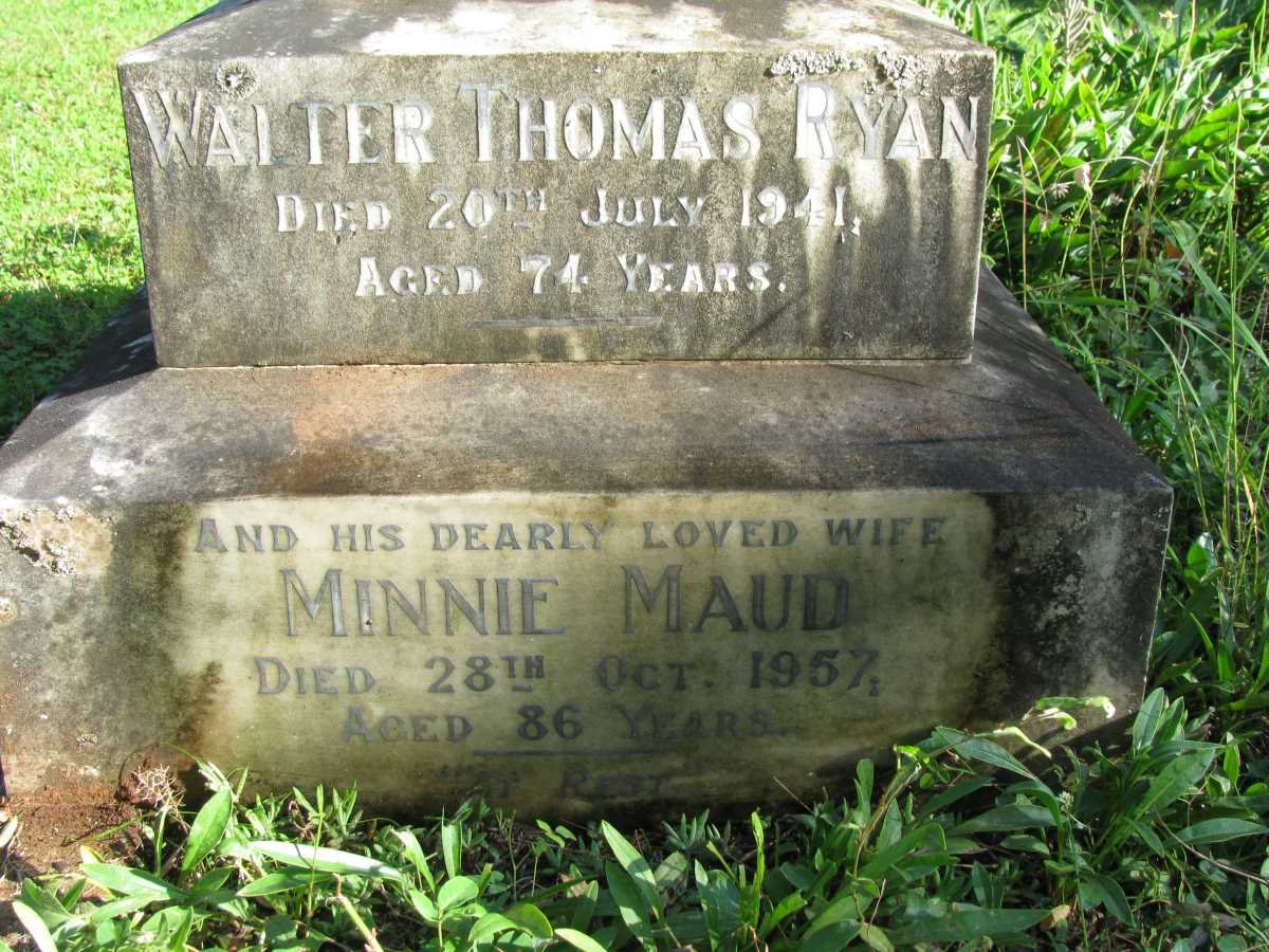 RYAN Walter Thomas -1941 &amp; Minnie Maud -1957