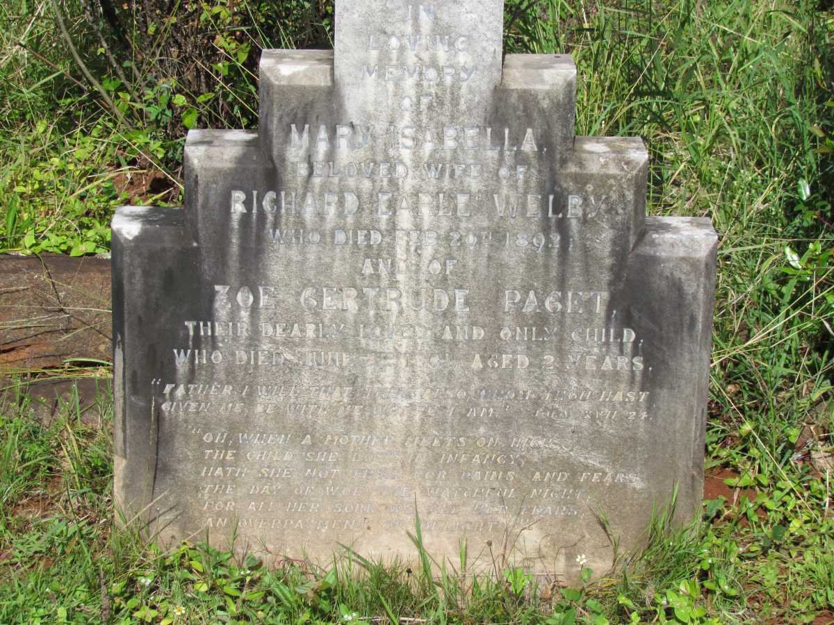 WELBY Mary Isabella -1892 :: WELBY Zoe Gertrude Paget