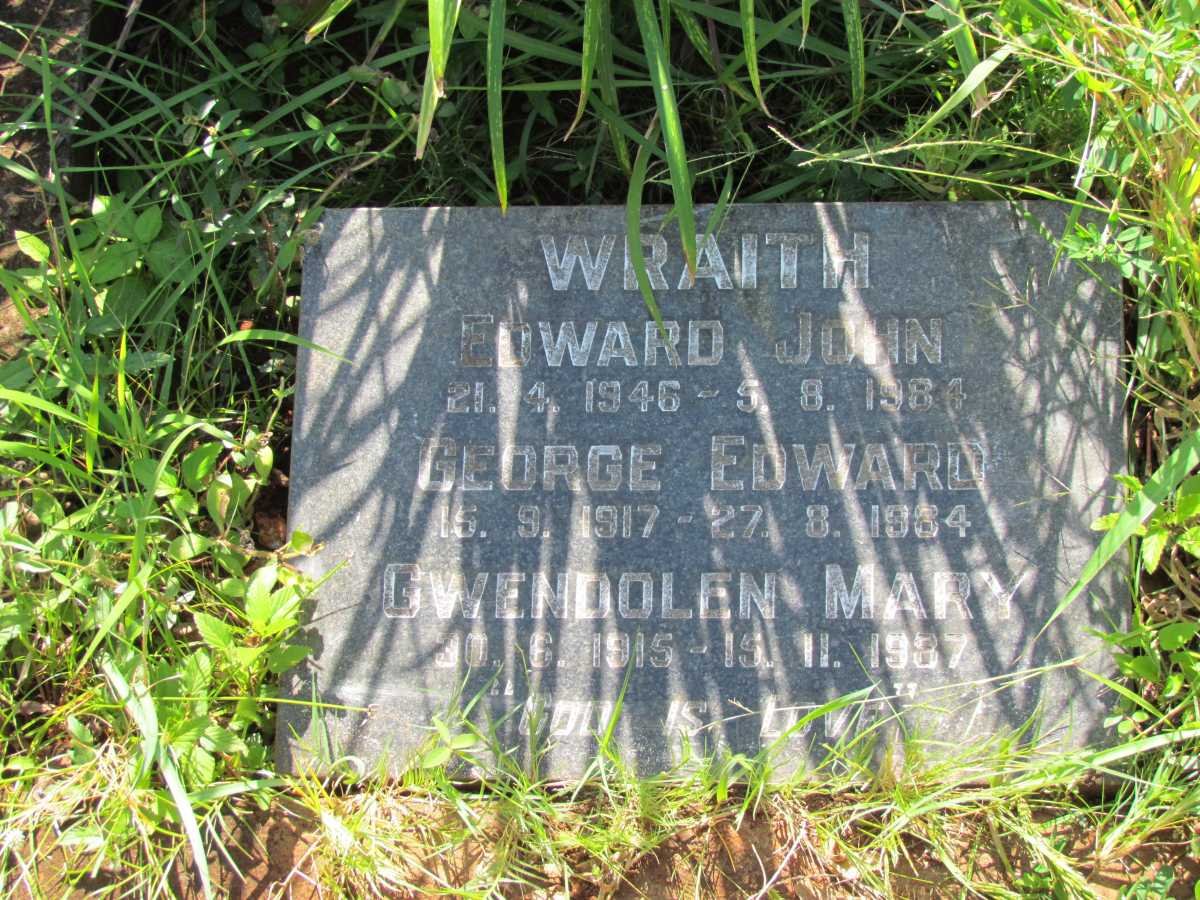 WRAITH Gwendolen Mary 1915-1987 :: WRAITH George Edward 1917-1984 :: WRAITH Edward John 1946-1984