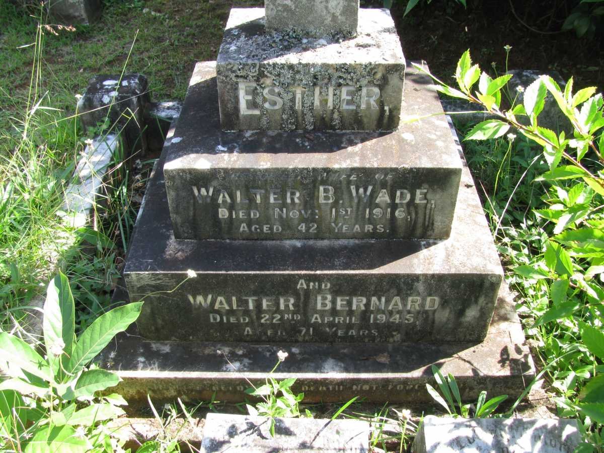 WADE Walter Bernard -1945 &amp; Esther -1916