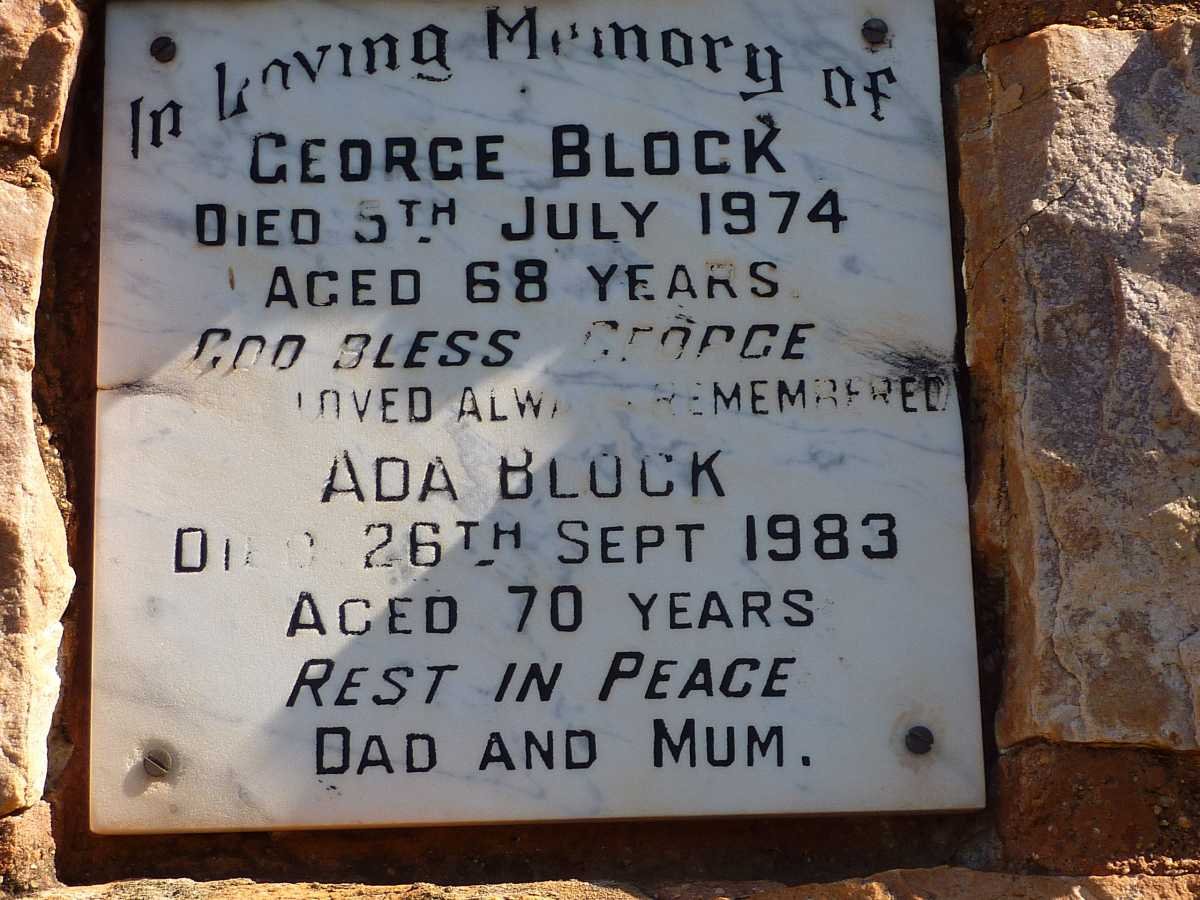 BLOCK George -1974 &amp; Ada -1983