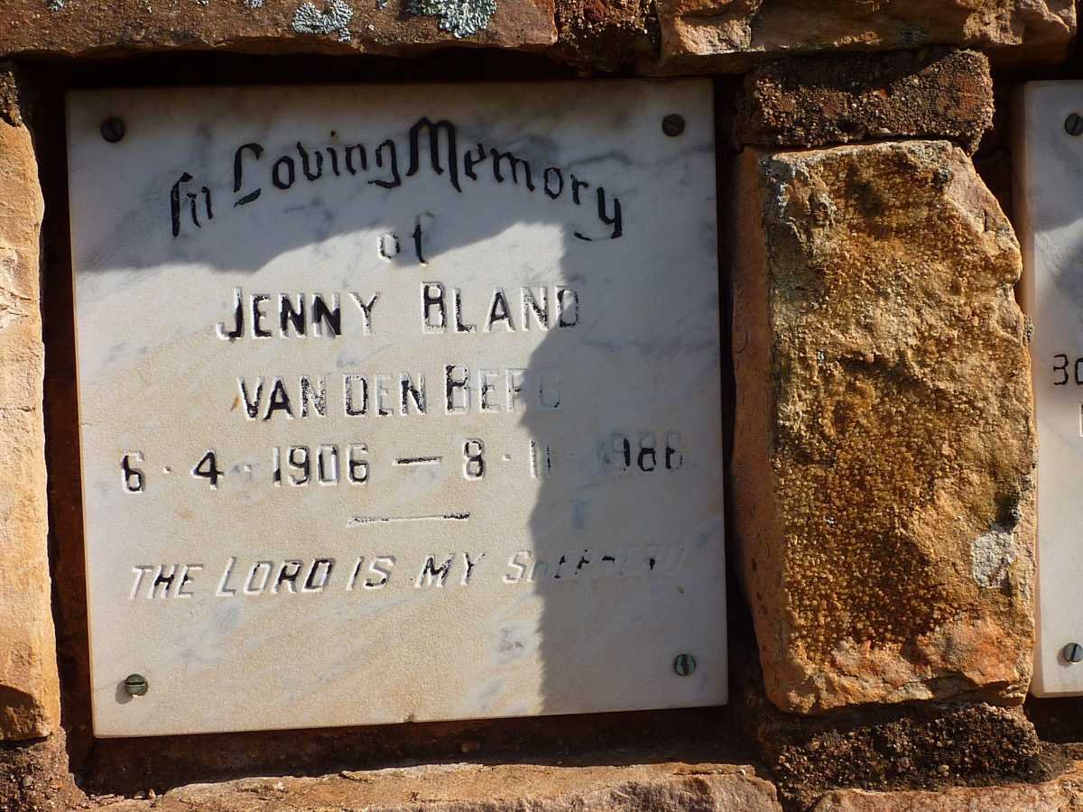 BERG Jenny Bland, van den 1906-1986