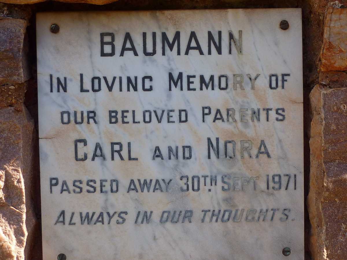 BAUMANN Carl -1971 &amp; Nora -1971